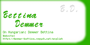 bettina demmer business card